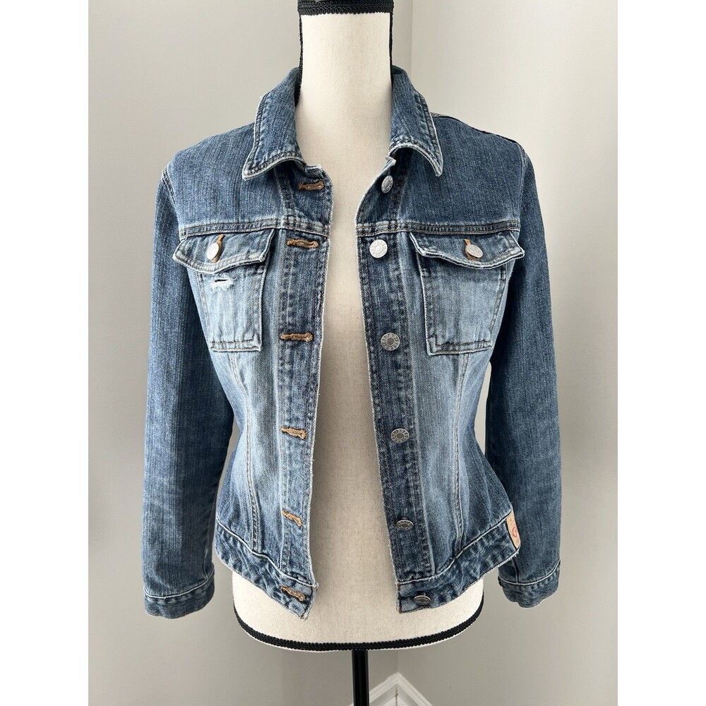 Guess Vintage 90s Denim Jacket Medium Blue Size Medium EUC
